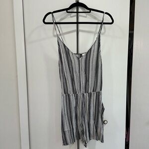 White & black romper